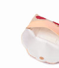 Crimson Petal Envelope Clutch – Beaded Red & Beige | Maummi - Maummi
