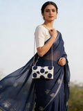 Indigo Petal Envelope Clutch – Beaded Blue | Maummi - Maummi