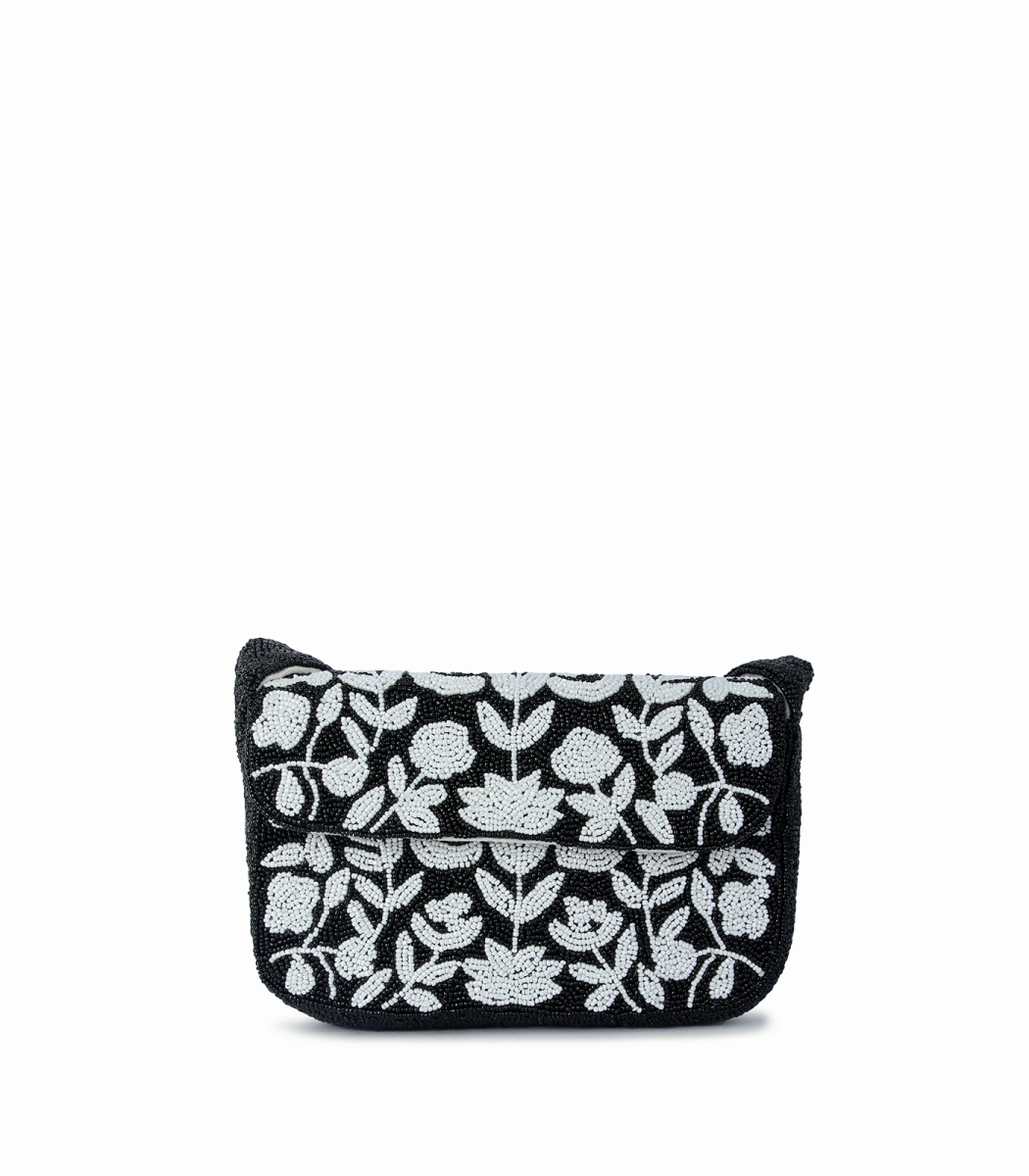 Rose Baguette – Beaded Monochrome Shoulder Bag | Maummi - Maummi