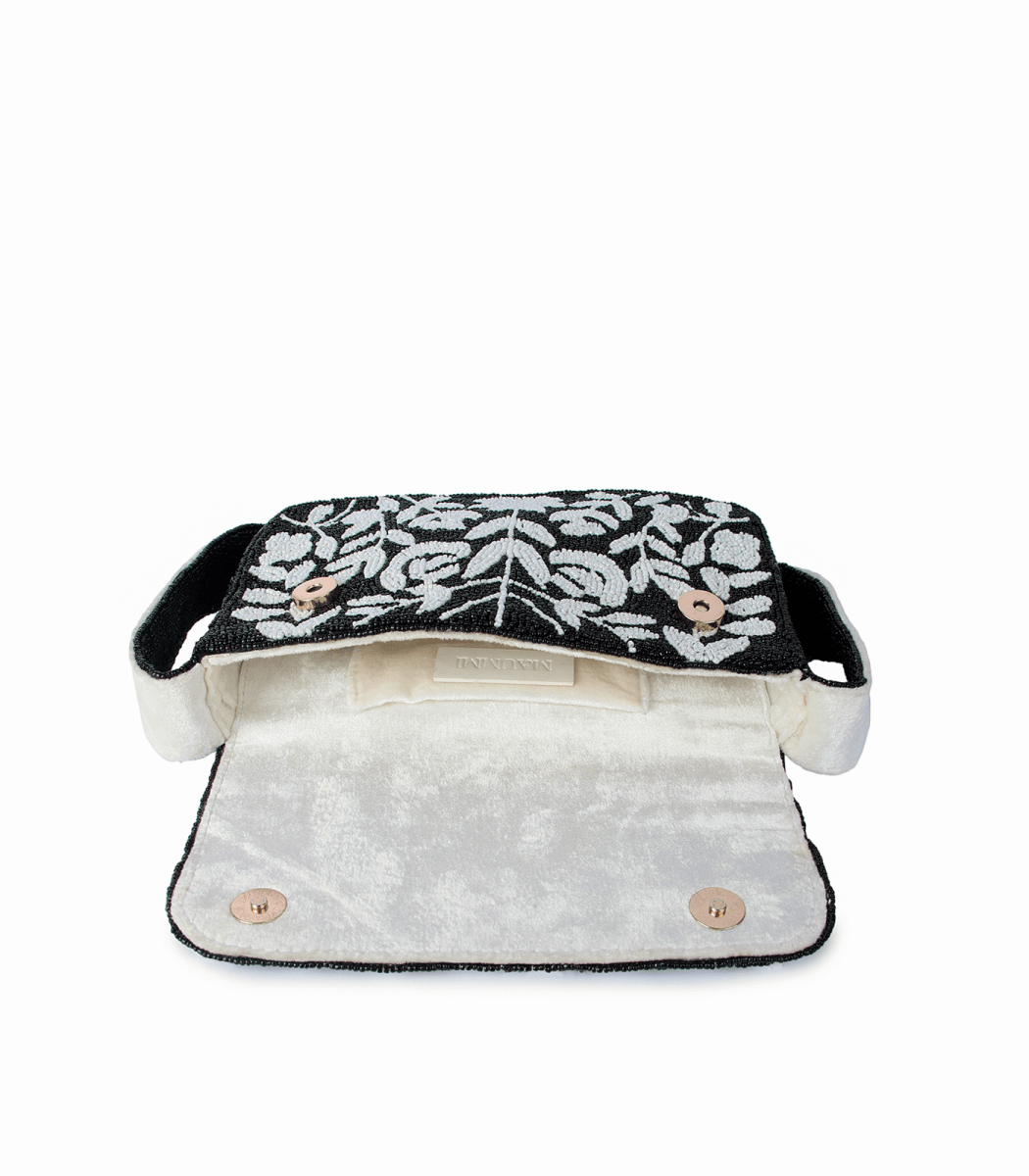 Rose Baguette – Beaded Monochrome Shoulder Bag | Maummi - Maummi